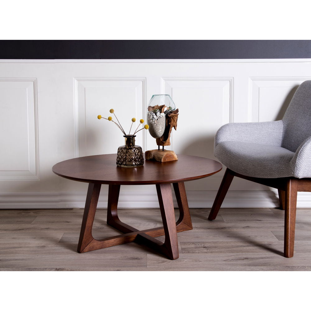 Hellerup – Couchtisch, Nussbaumfurnier, Ø75x36 cm